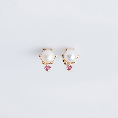Pearl earring(18K GOLD+JEWEL)