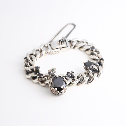 Black cubic chain bracelet