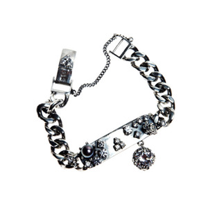 Bar drop cubic chain bracelet