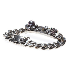 Bar pearl chain bracelet